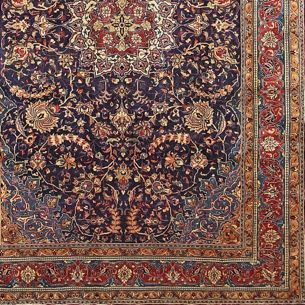 Samt Teppich Orient Modern Perser Nain Bordüre Ornamente klassisch 